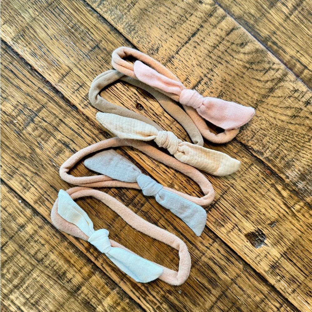 Quincy Mae Little Knot Headbands; Beige